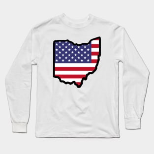 USA AMERICA Ohio Flag Long Sleeve T-Shirt